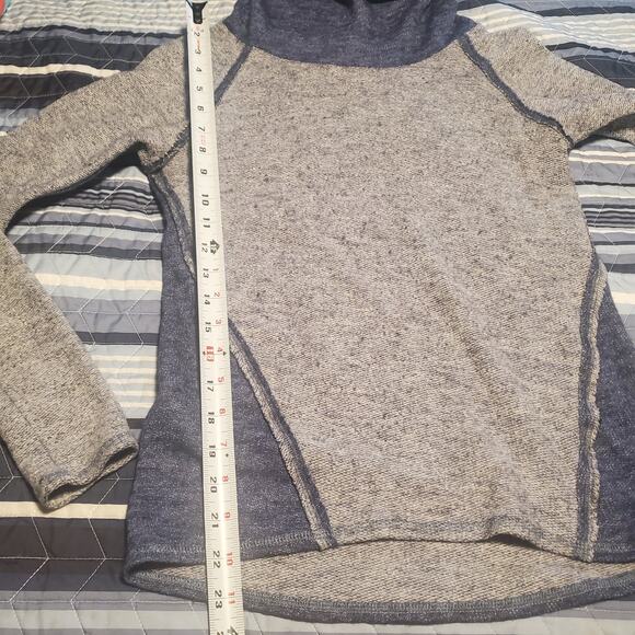 KUHL Size S Fitted Women's Viola Nova Pullover Cowl Neck Blue Heathered Hiking - Picture 10 of 10